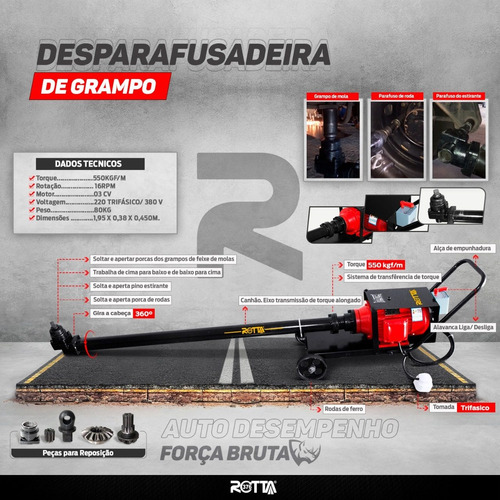 Imagem 8 de 8 de Maquina Elétrica De Soltar Grampo 220v 3cv Trifásico 360º