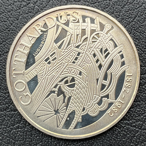 Moeda 5 Francs 1982 Proof - Gotthardus - Suíça (Usado)
