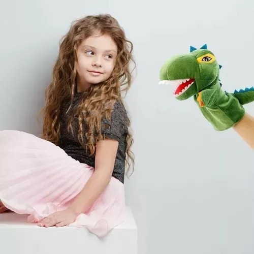 Ed Marioneta Titeres Mano Dinosaurio Manopla Tela Niños