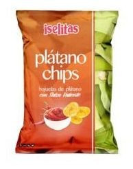 Platano Chips Con Salsa Valiente Iselitas 140gr
