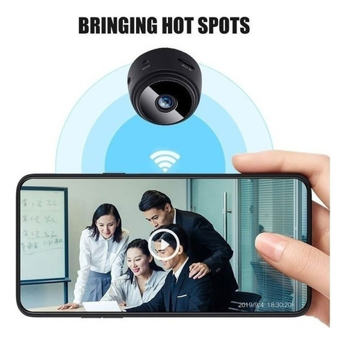 2pcs Mini Câmera Espiã Carro Wifi Sem Fio Hd Espionagem 2p