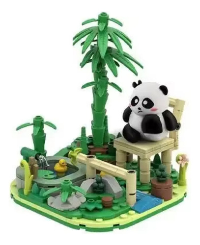 Lindos Bloques De Construcción De Panda Zoo, Juguetes De Bri