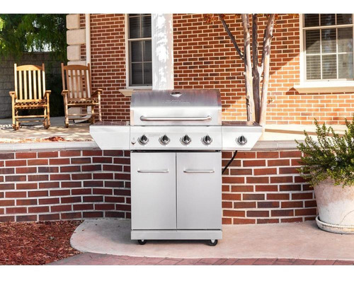 Parrilla Asador De Gas Para Exteriores 5 Quemadores Nexgrill Color Plateado