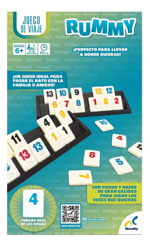 Juego De Mesa Rummy De Viaje Novelty