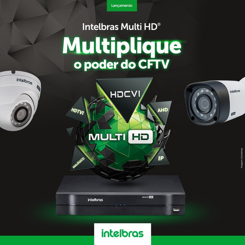 Kit Cftv 8 Cameras Segurança Vhd 1220b 2m Intelbras Dvr 3116