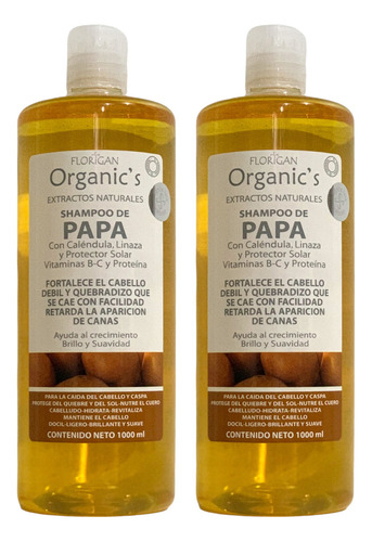 Shampoo Fortalecedor De Papa Florigan 1t. 2 Piezas