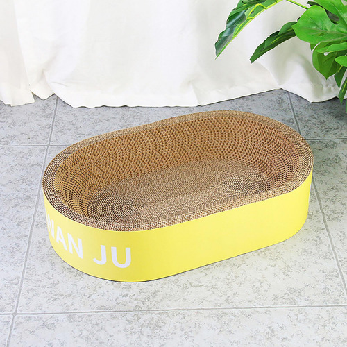 Cartón , Cama De Lujo Para Gato, Cama Ovalada, Salón, L