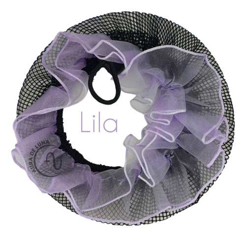 Red De Cabello Ballet Bailarina Para Chongo Danza Ajustable Lila 10 Cm