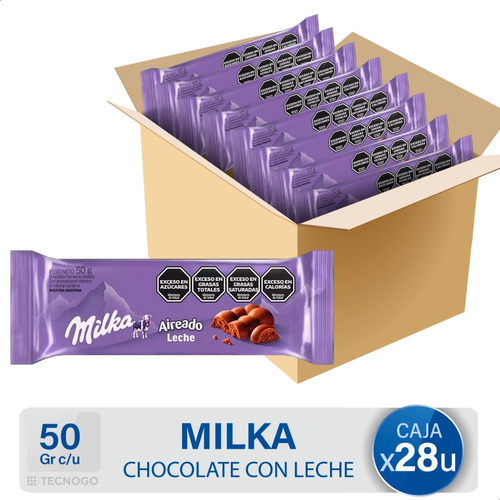 Caja Chocolate Milka Leger Con Leche Aireado - Mejor Precio
