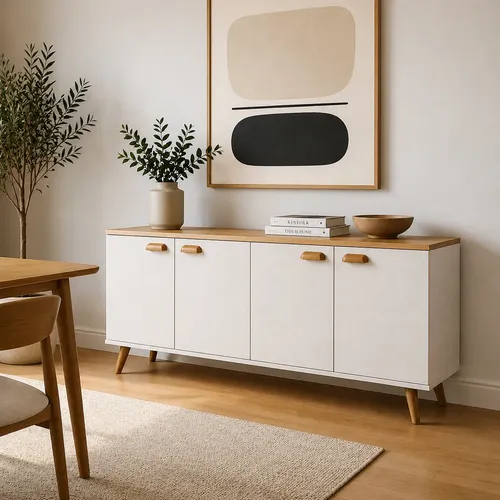Buffet Balcão Armário Cozinha Estilo Vintage P/ Microondas