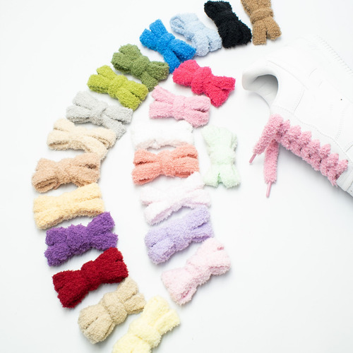 Bonitos Cordones De Felpa De 1,5 Cm, Coloridos, 22 Pares, Su