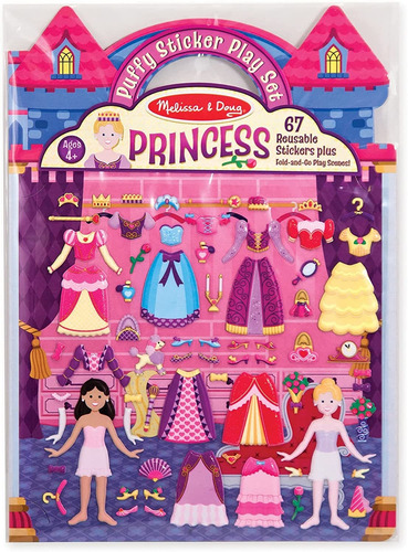 Set De Pegatinas Melissa Amp Doug Puffy Princess 67 Reutiliz