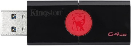 Imagen 5 de 6 de Pendrive Kingston Datatraveler 64gb Usb 3.0 Negro Y Rojo