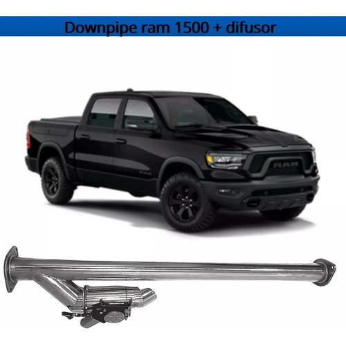 Downpipe Intermediário + Difusor Ram 1500 21/22 Escapamento