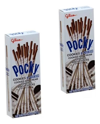 Pocky Cookies & Cream 40g, 2 Pza, Glico