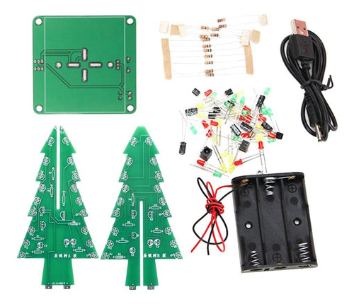 3d Christmas Tree Led Led Flash Circuit Kit Electrónico