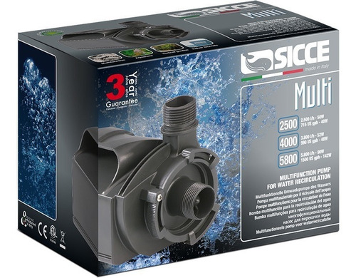 Imagen 2 de 3 de Sicce Multi4000 Bomba Agua Fuente Acuario 3800lth 3,1 Metros