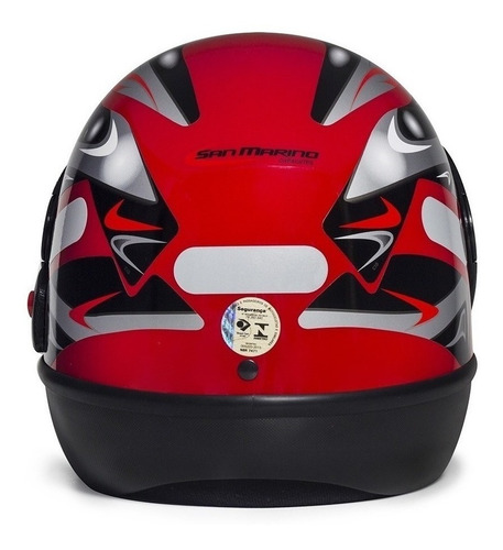 Imagem 4 de 4 de Capacete para moto integral San Marino Grafic vermelho tamanho 58