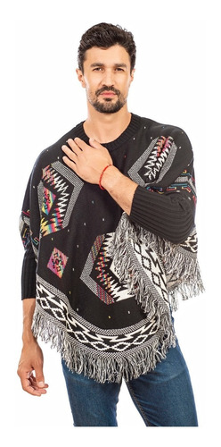 Imagen 2 de 4 de Poncho Multicolor Loana