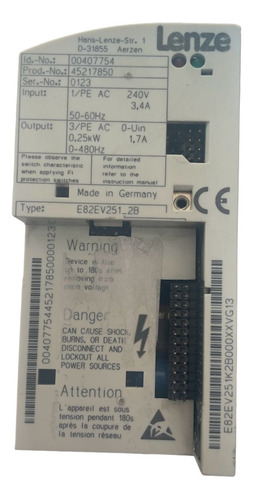 Variador De Frecuencia Lenze, E82ev251-2b, Vector 8200