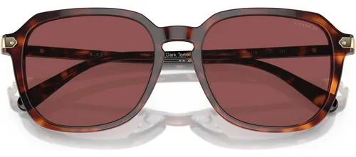 Coach Hc8383u Gafas De Sol De Ajuste Universal, Color Oscuro