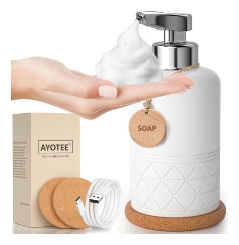 Ayotee - Dispensador Automatico De Jabon Recargable De Alta