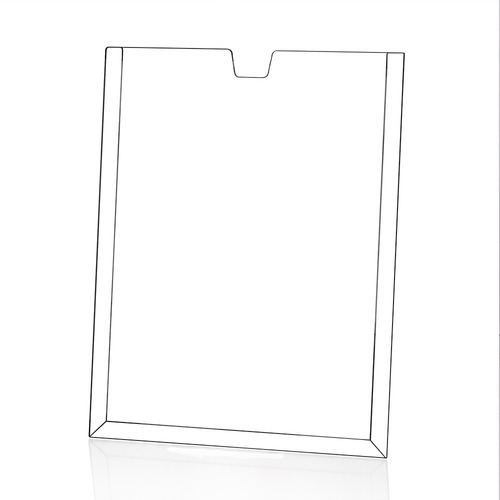 Imagem 1 de 4 de Kit C/ 20 Displays Porta Folha Parede A4 Com Fita Dupla Face