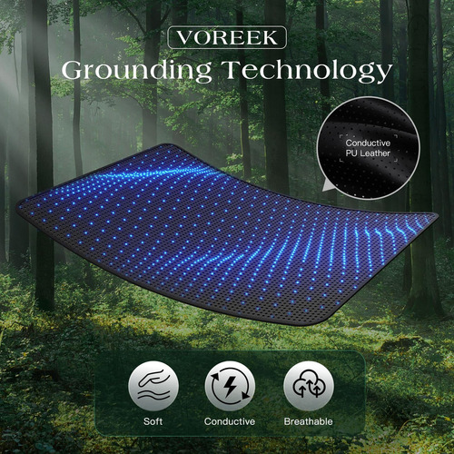Cubre Colchón Voreek Grounding Mat Queen Negro