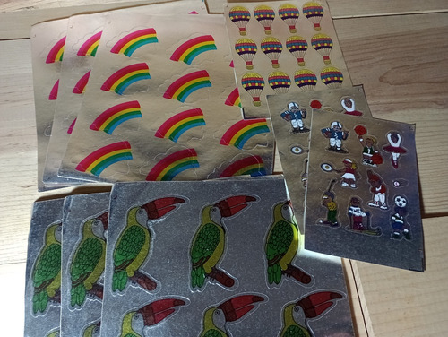 Calcomanías Vintage Metálicas Colección De 21 Piezas Sticker (Usado)