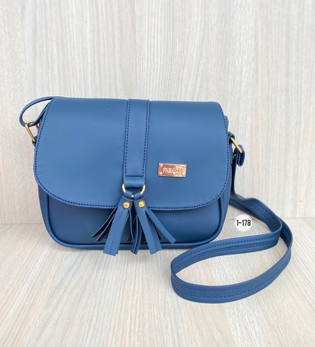 Bolso Carriel Pequeño Color Azul Juvenil Dama 