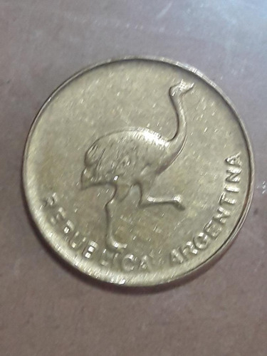 Moneda De Argentina De 1 Centavo De Austral Del Año 1986