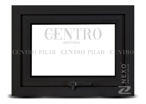 Ventana Nexo Pvc Confort Proyectante Black  Dvh 60x45