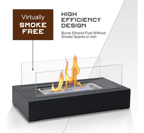 Chimenea De Mesa Para Exteriores E Interiores, Portátil, Dec