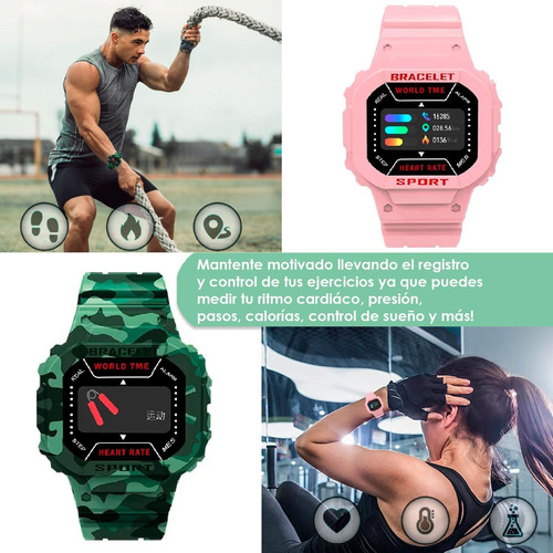 Imagen 3 de 5 de Reloj Smartwatch Vak M5 Bluetooth Ip6 Presion Calorias Sueño