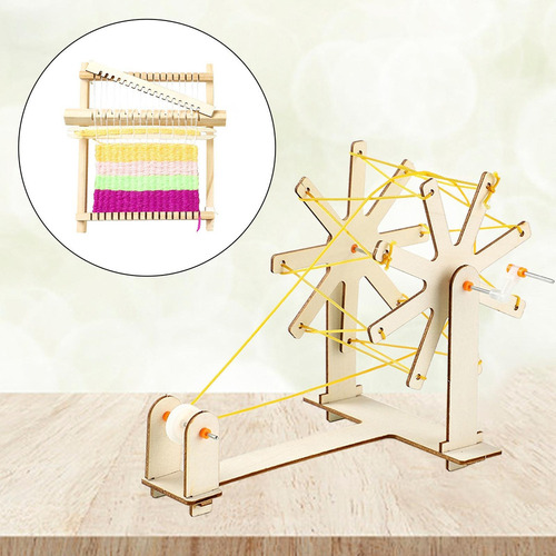 T Telar De Madera Con Accesorios, Manualidades Hechas A