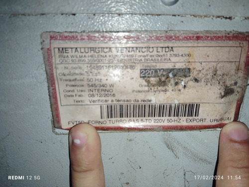 Horno A Gas Repuesto (Usado)