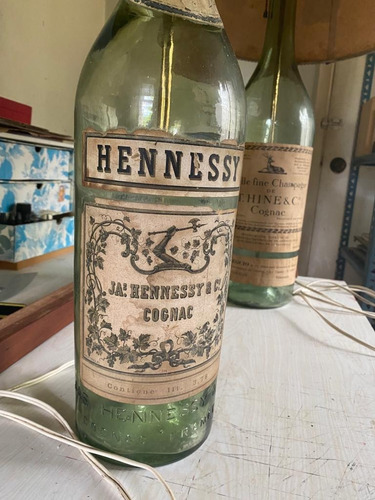Imagen 5 de 5 de Lamparas De Botella Cognac Vintage - Negociable -
