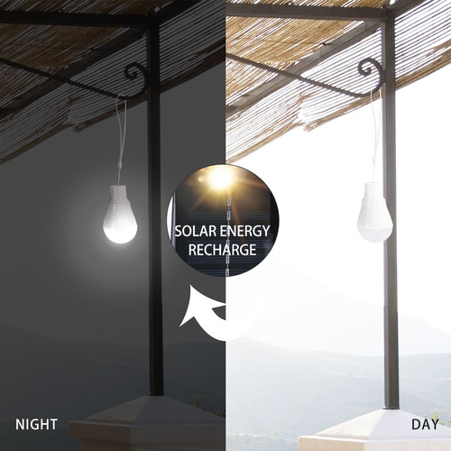 Bombilla Portátil Con Energía Solar De 3 W Y 110 Lúmenes, Le