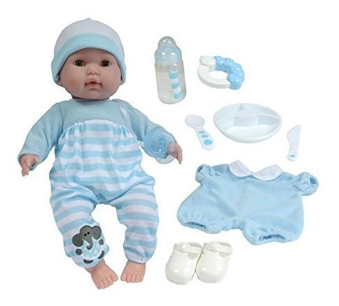 Berenguer Boutique 15 Soft Body Baby Doll  Azul 10 Piezas De