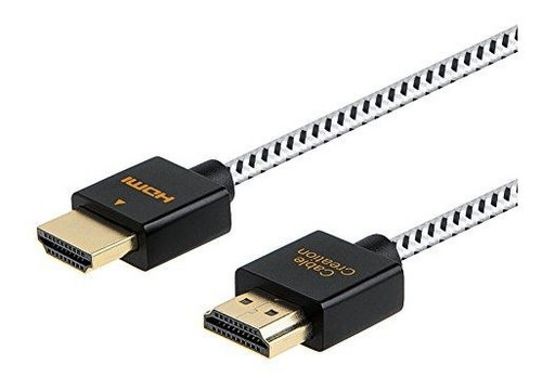 Hdmi 2.0, Cable Delgado Hdmi De Perfil Bajo De 10 Pies, Cabl