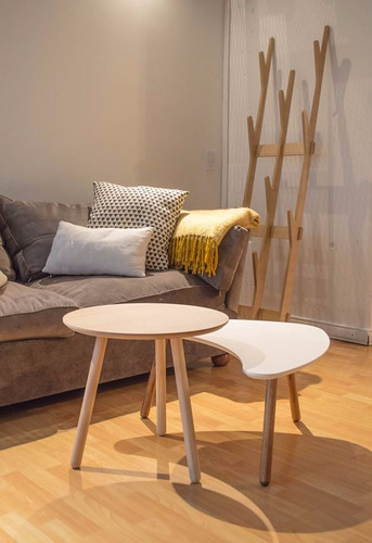 Imagen 4 de 10 de Perchero De Pie Apoyo En Pared -encastre -mdf Alto 180cm