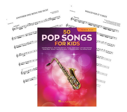 Partitura Saxo Tenor 50 Pop Songs For Kids 2021 Digital 