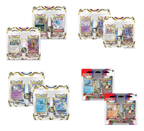2 Blisters Quádruplos Pokémon Tcg Quadra Pack Copag Original