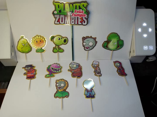 Artículo Para Fiesta Planzas Vs Zombies Set 12pz Para Pastel