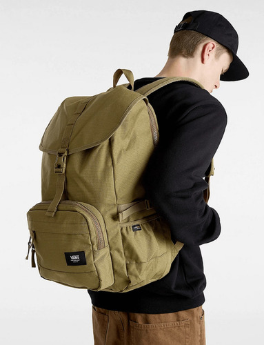 Mochila Vans Dx Rucksack Cordura Color Café Diseño De La Tela Liso