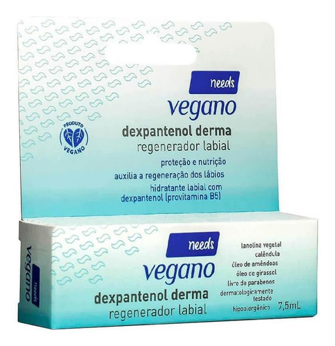 Hidratante Labial Needs Vegano Dexpantenol Derma Con 7,5ml