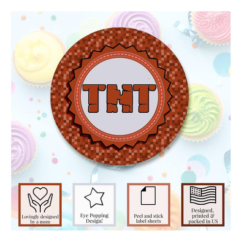 Píxel Miner Tnt Tnt Etiquetas De Pegatinas De Agradecimiento