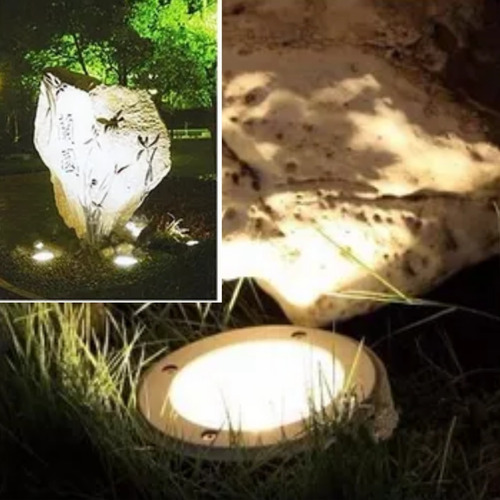 5 Balizadores Spot Led Piso 5w Embutir Jardim Branco_quente