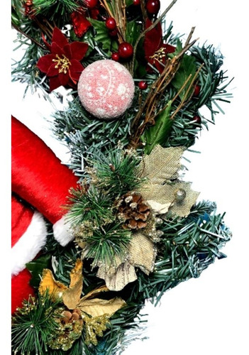 Enfeite Guirlanda Artesanal Natal Gigante Boneco Papai Noel