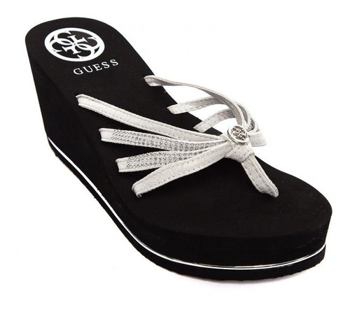 Sandalia Guess Dama Marfil Cristales 100% Original Nueva